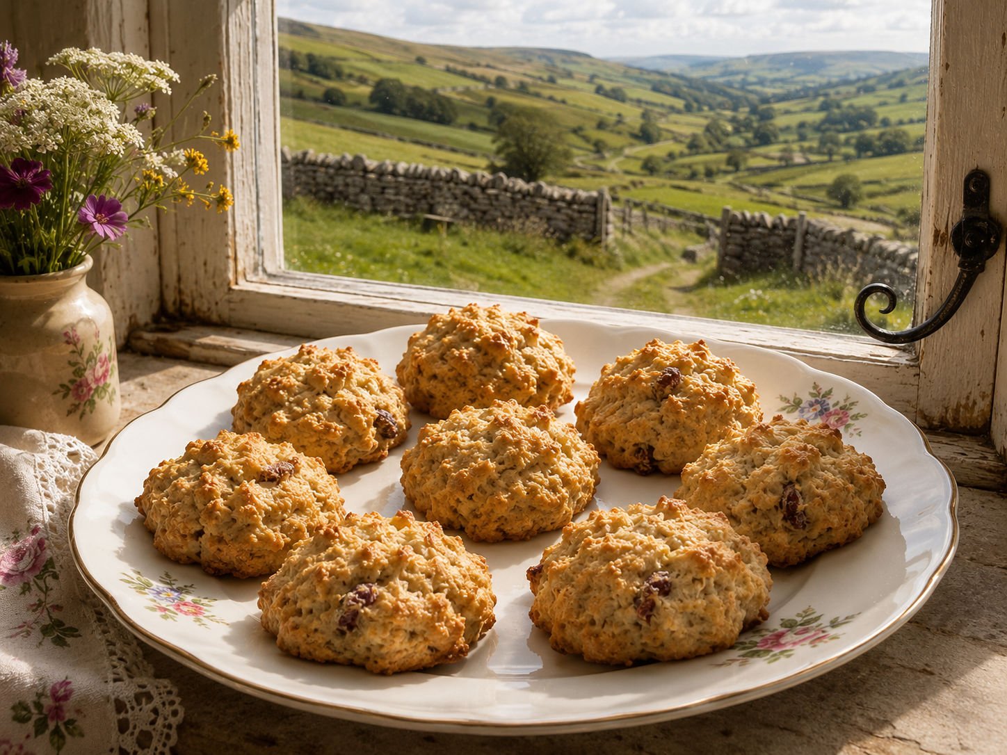 Cherry rock cakes