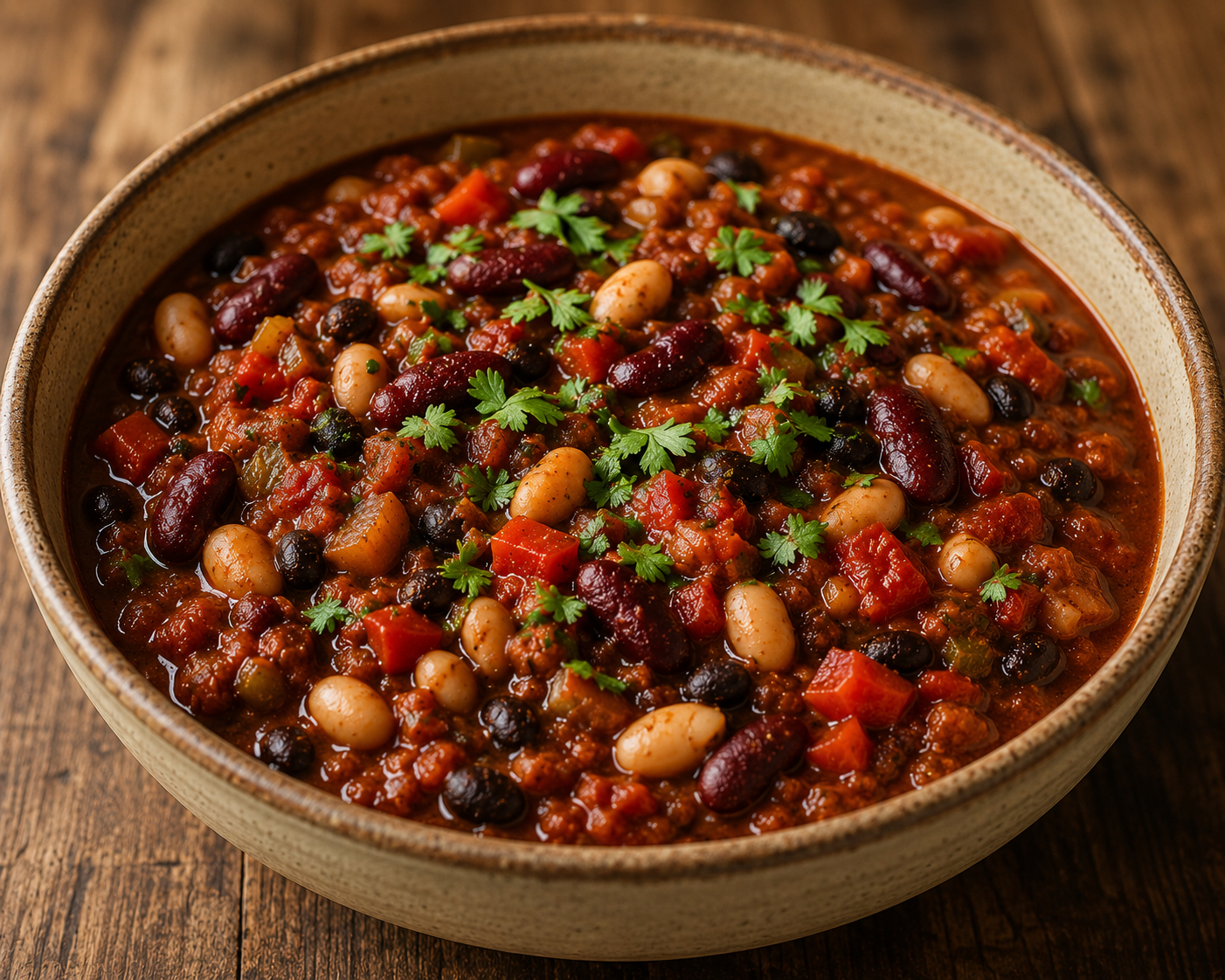 Vegetarian Three Bean Chilli