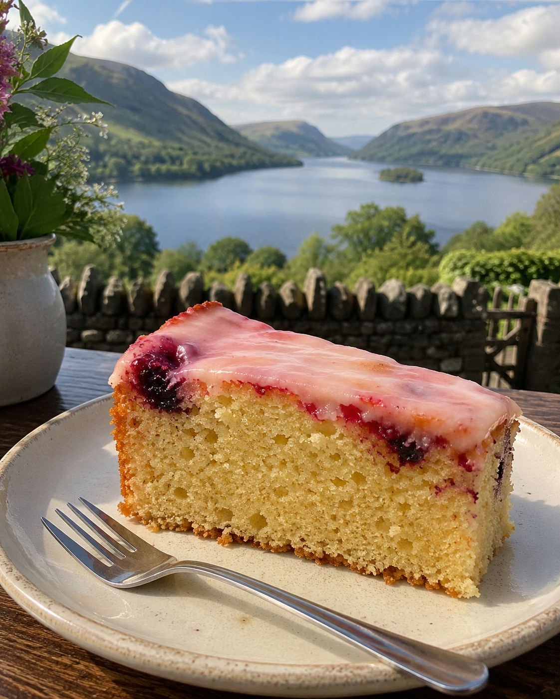 Blackberry Ripple Traybake