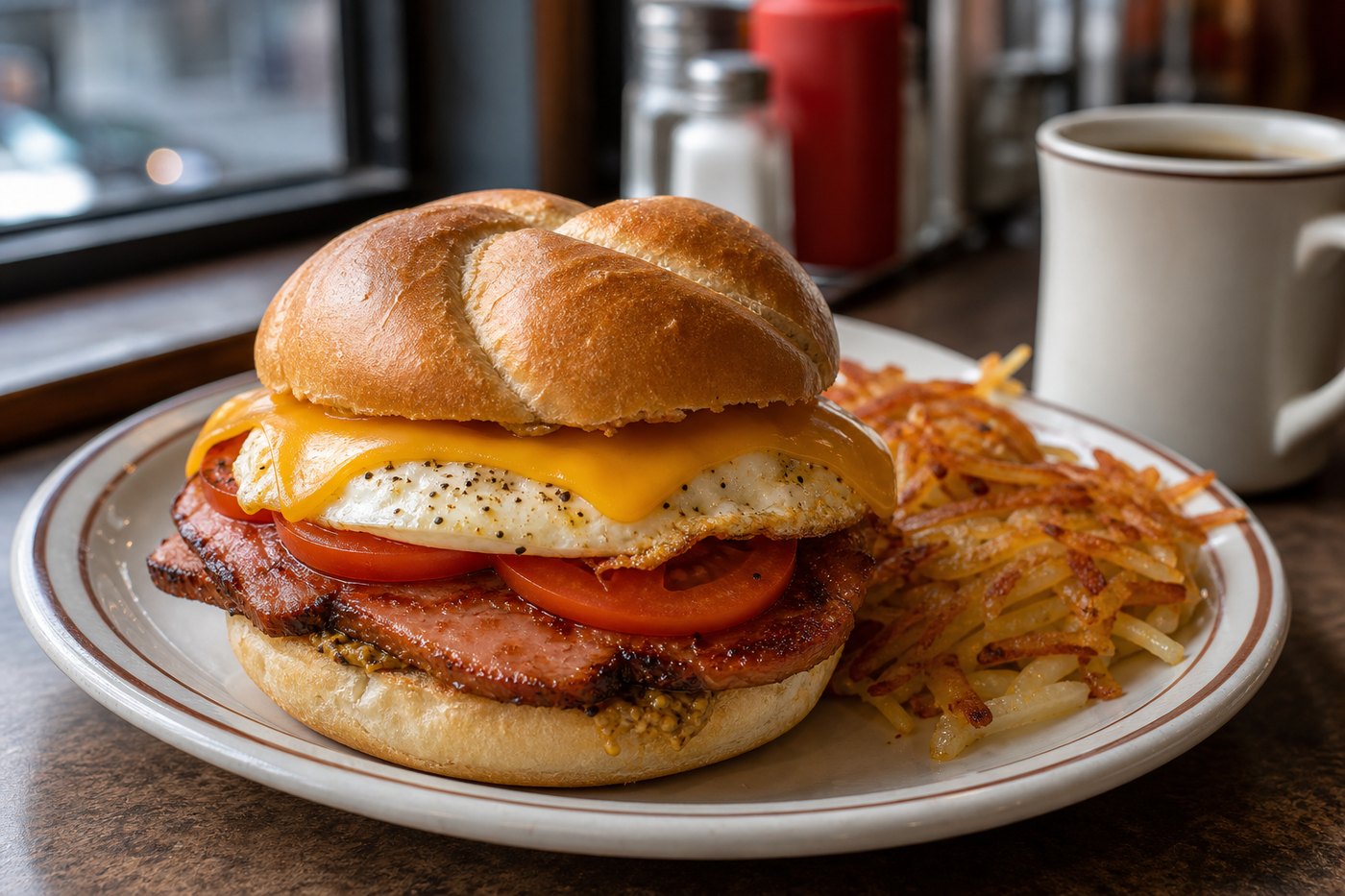 Peameal Bacon Breakfast Sandwich (Canada)