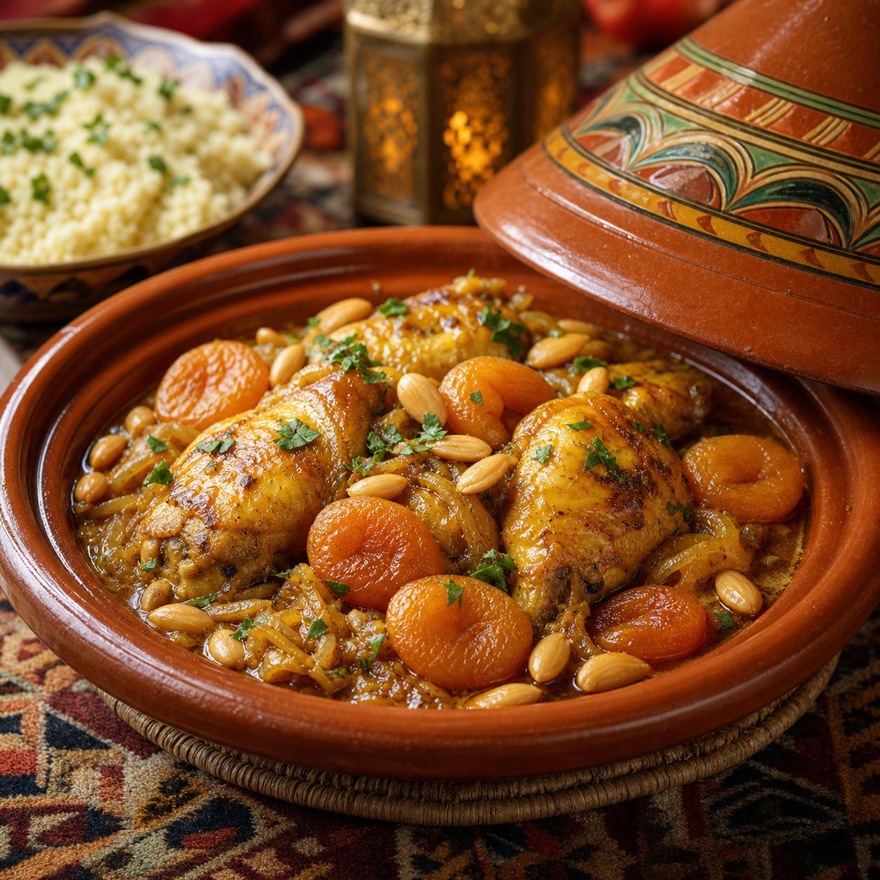 Chicken Tagine with Apricots and Almonds (Morocco)