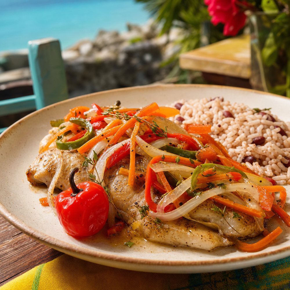 Baked Escovitch Snapper (Jamaica)