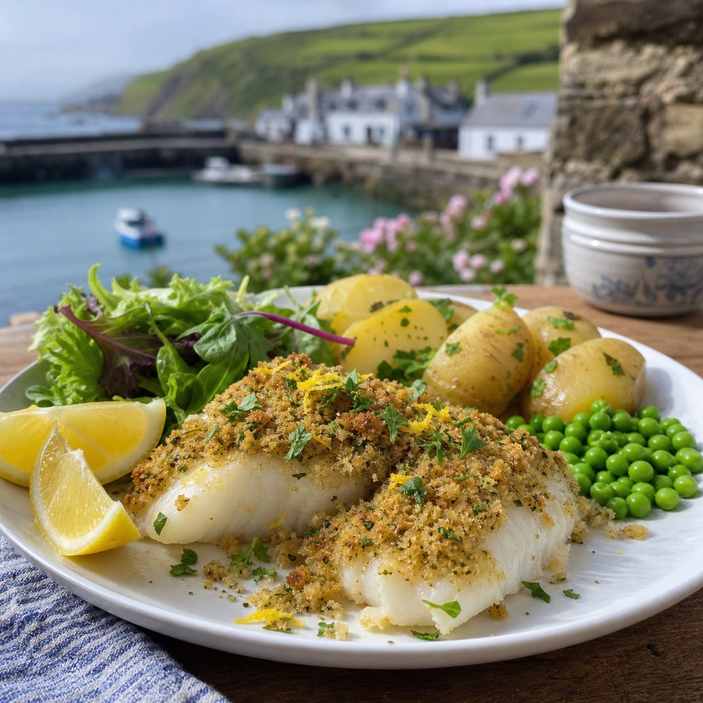 Baked Haddock with Herb Crumb (Ireland)