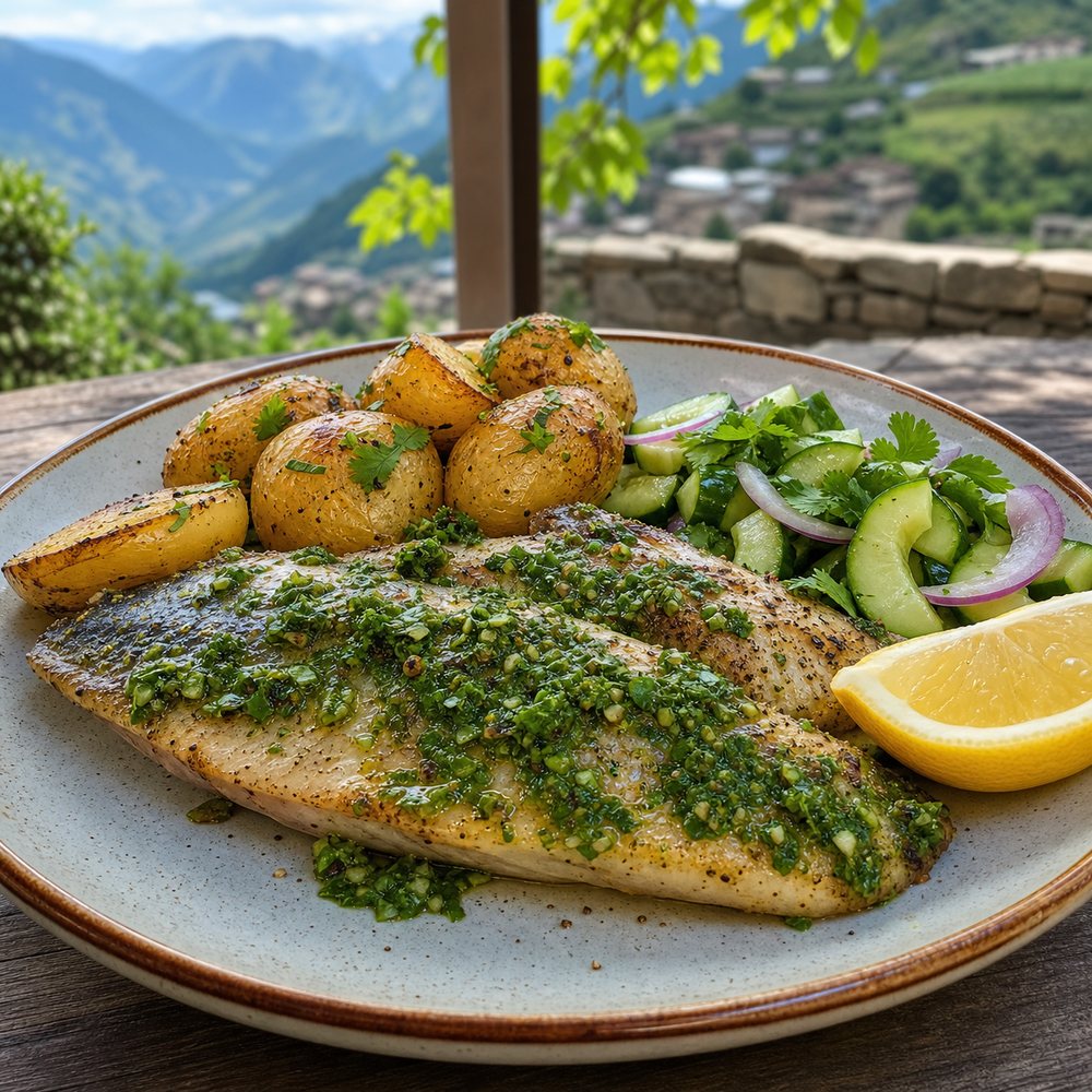 Georgian Trout with Herb Sauce