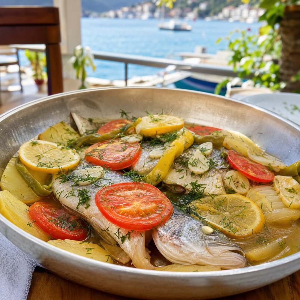 Levrek Bugulama Steamed Fish (Turkey)