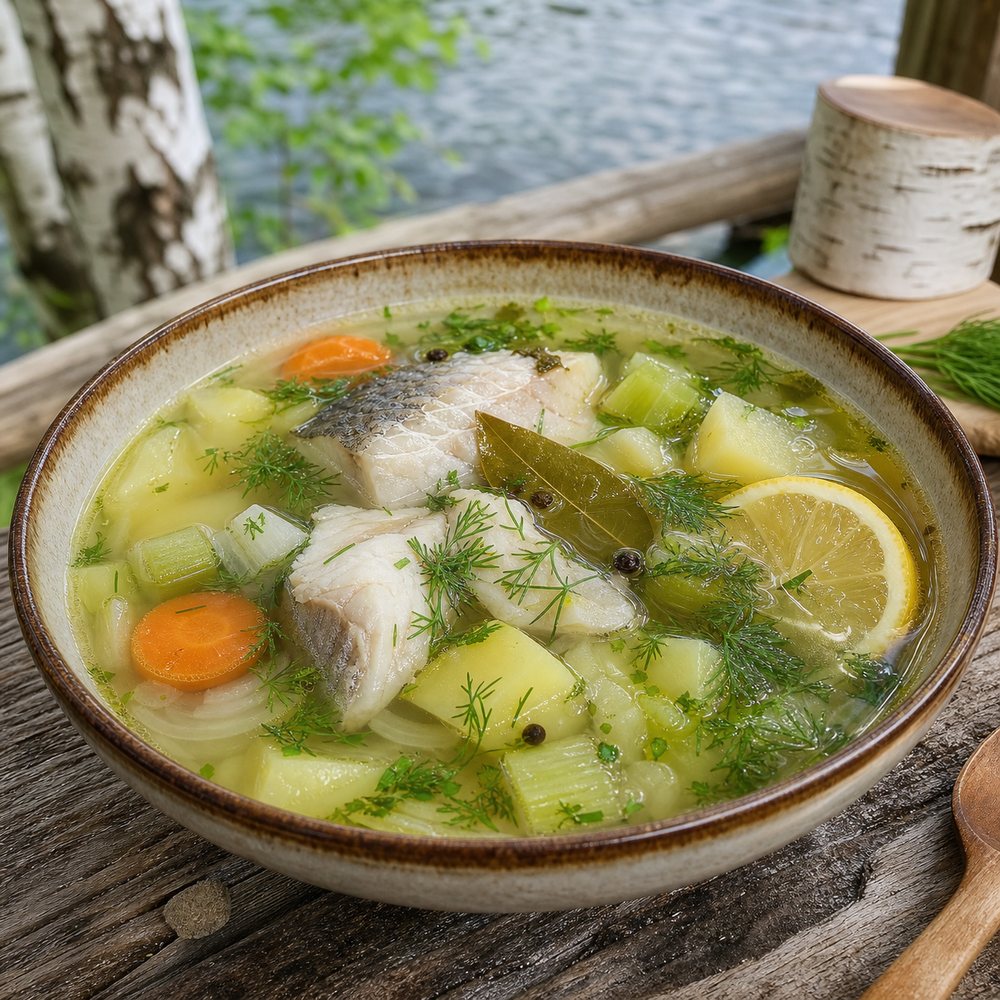 Russian Ukha Fish Soup