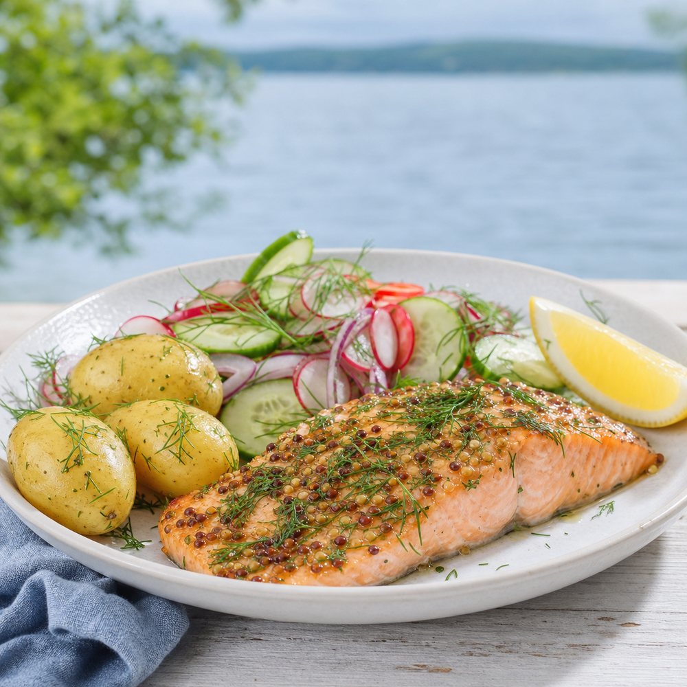 Swedish Dill Mustard Salmon