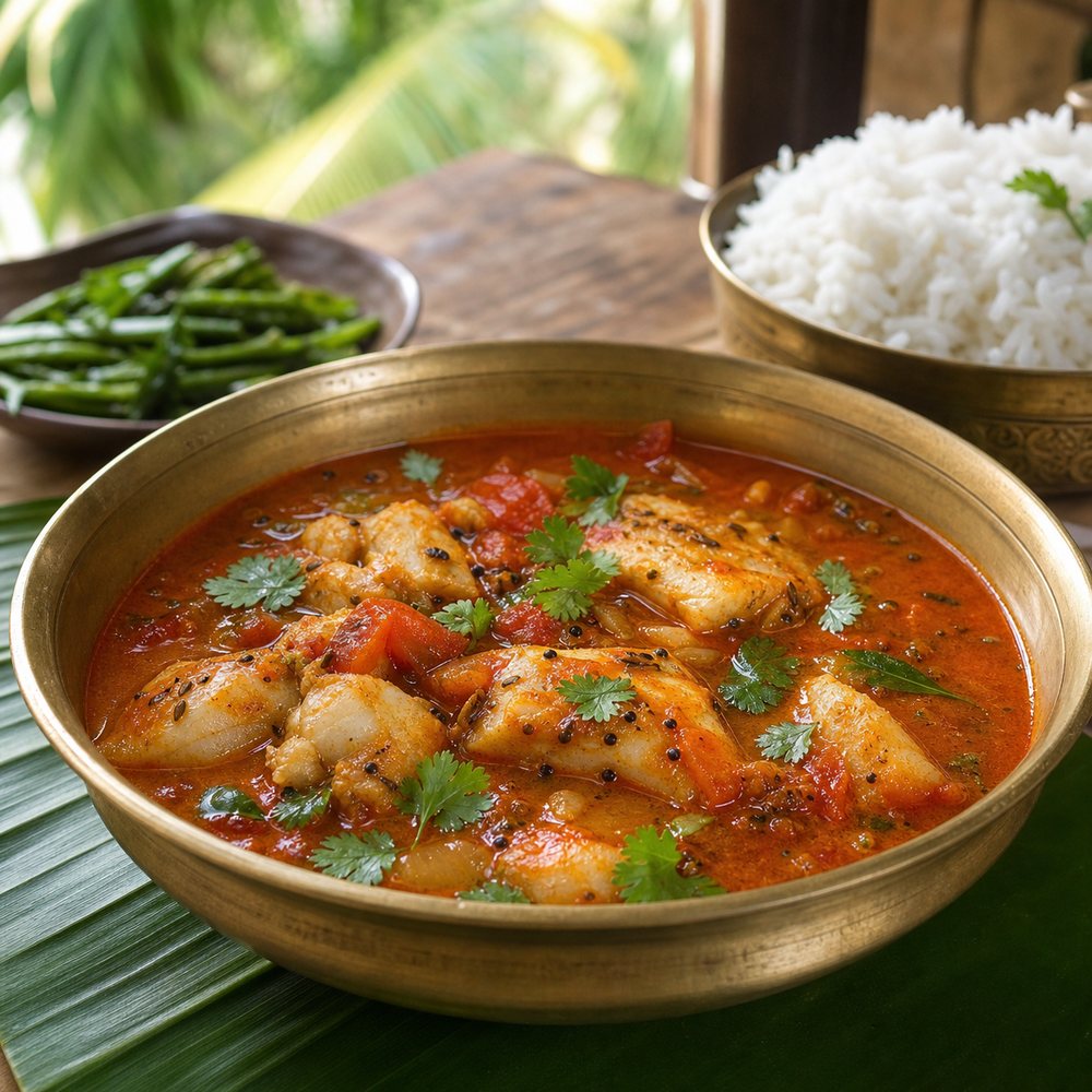 Tomato Tamarind Fish Curry (India)