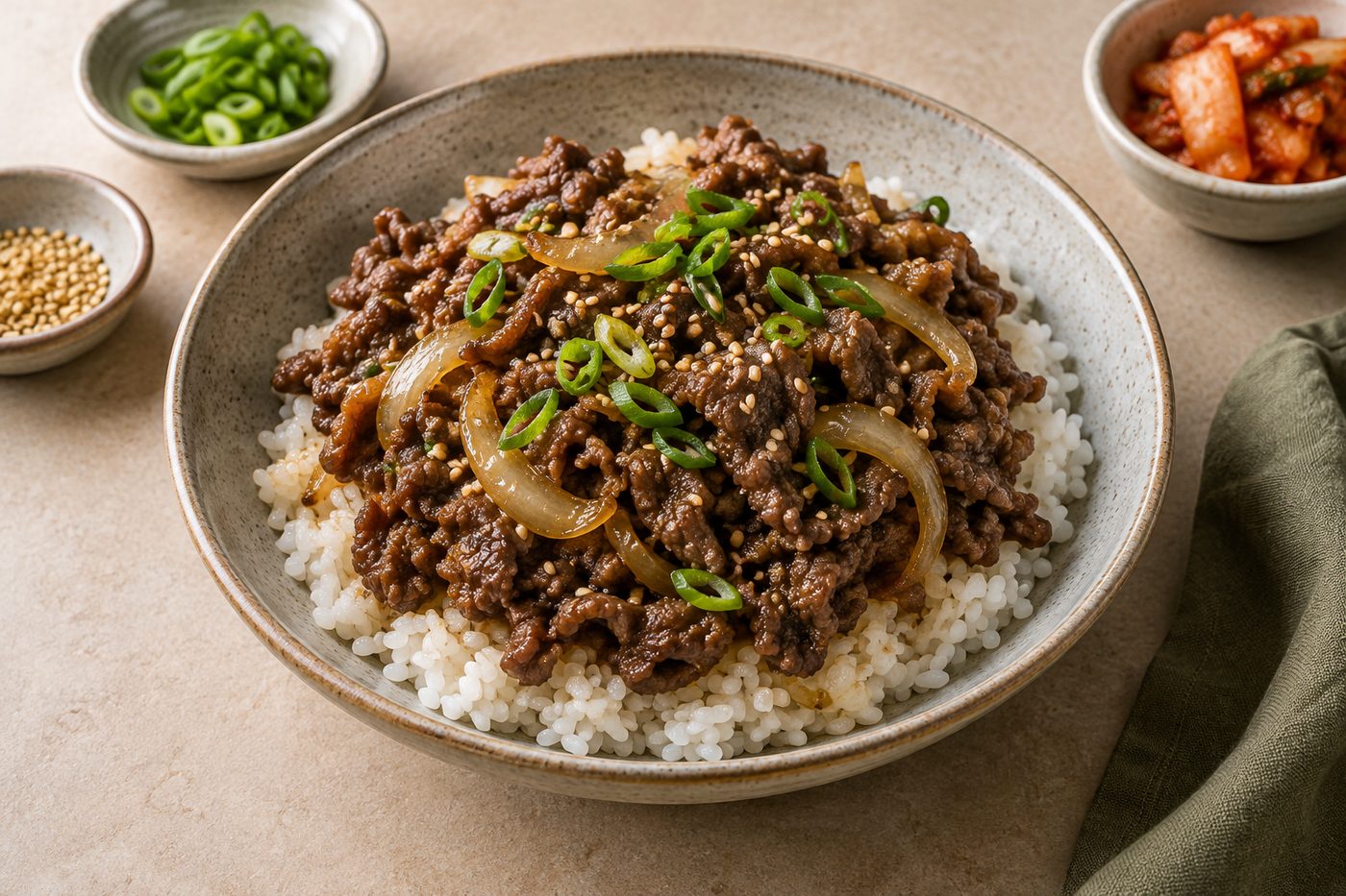 Korean Ginger Pear Beef Bulgogi