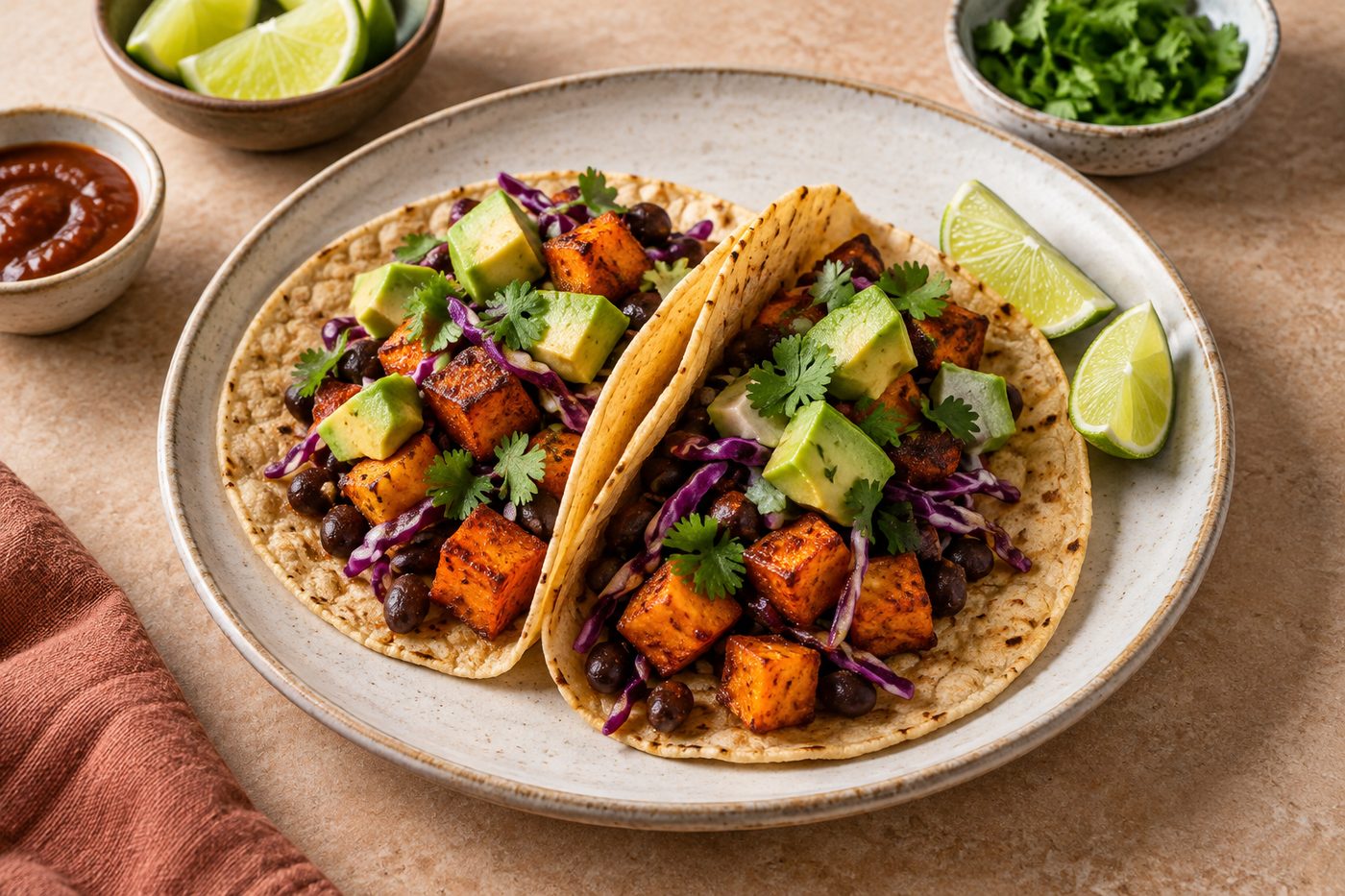 Mexican Ginger Chipotle Sweet Potato Tacos