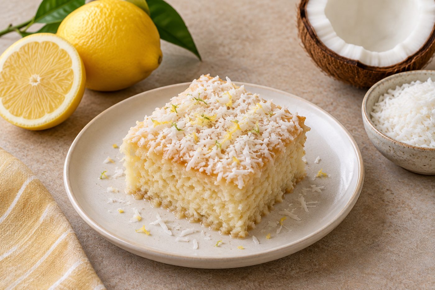 Brazilian Lemon Coconut Cake