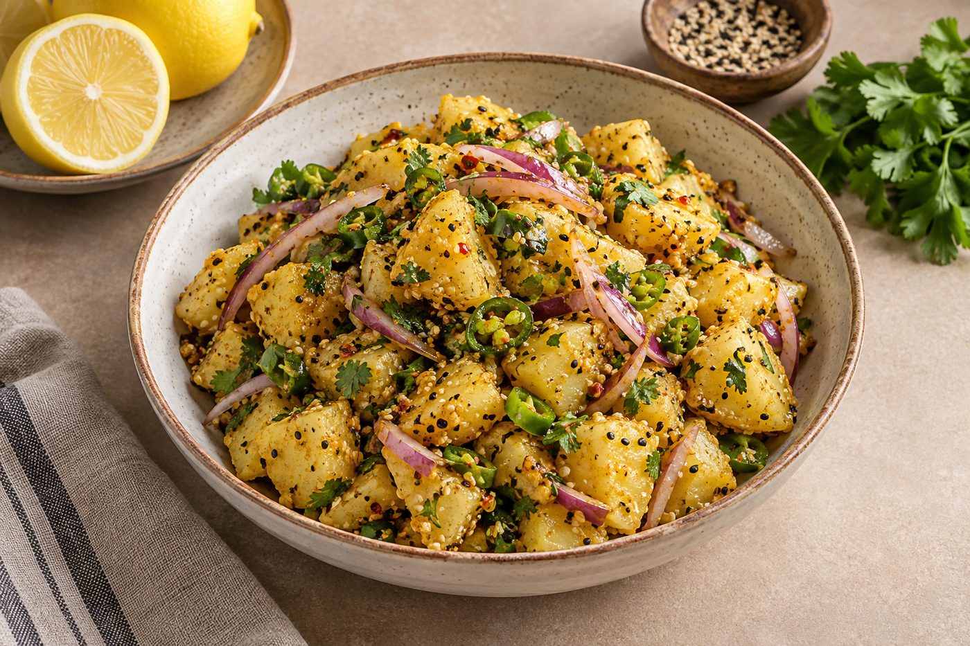Nepalese Lemon Achar Potatoes