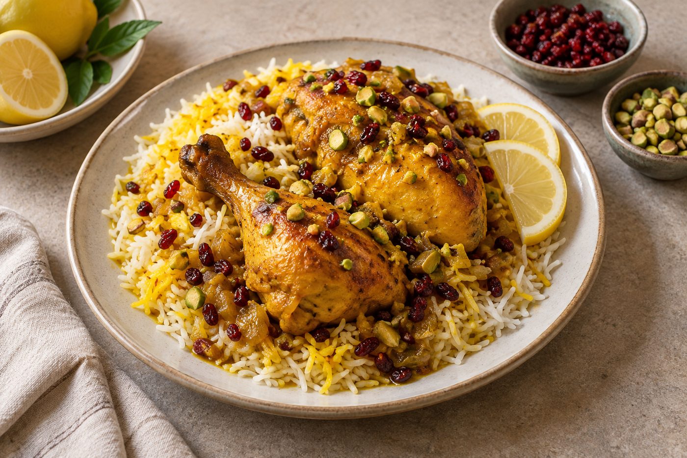 Persian Lemon Saffron Chicken