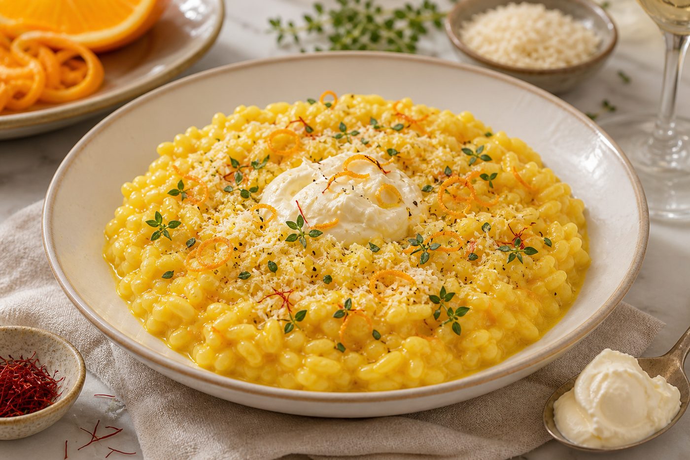 Orange, Saffron and Mascarpone Risotto