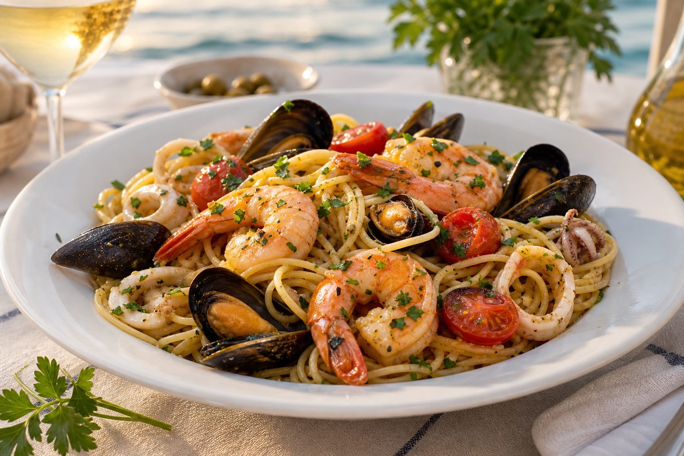 Spaghetti with Seafood